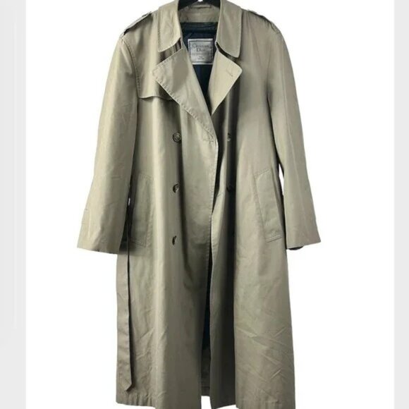 Christian Dior Le Connaisseur taupe double-breasted trench coat size 42R - Picture 2 of 8